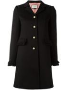 Gucci Single Breasted Coat, Size: 38, Black, Wool/acetate/silk/viscose