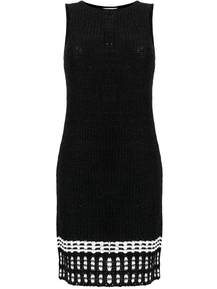 Charlott Contrast Hem Dress - Black