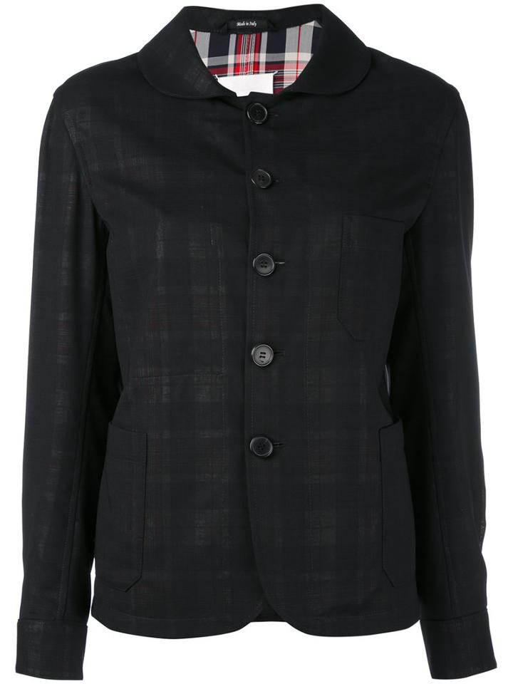 Maison Margiela - Round Collar Jacket - Women - Cotton/virgin Wool - 38, Women's, Black, Cotton/virgin Wool