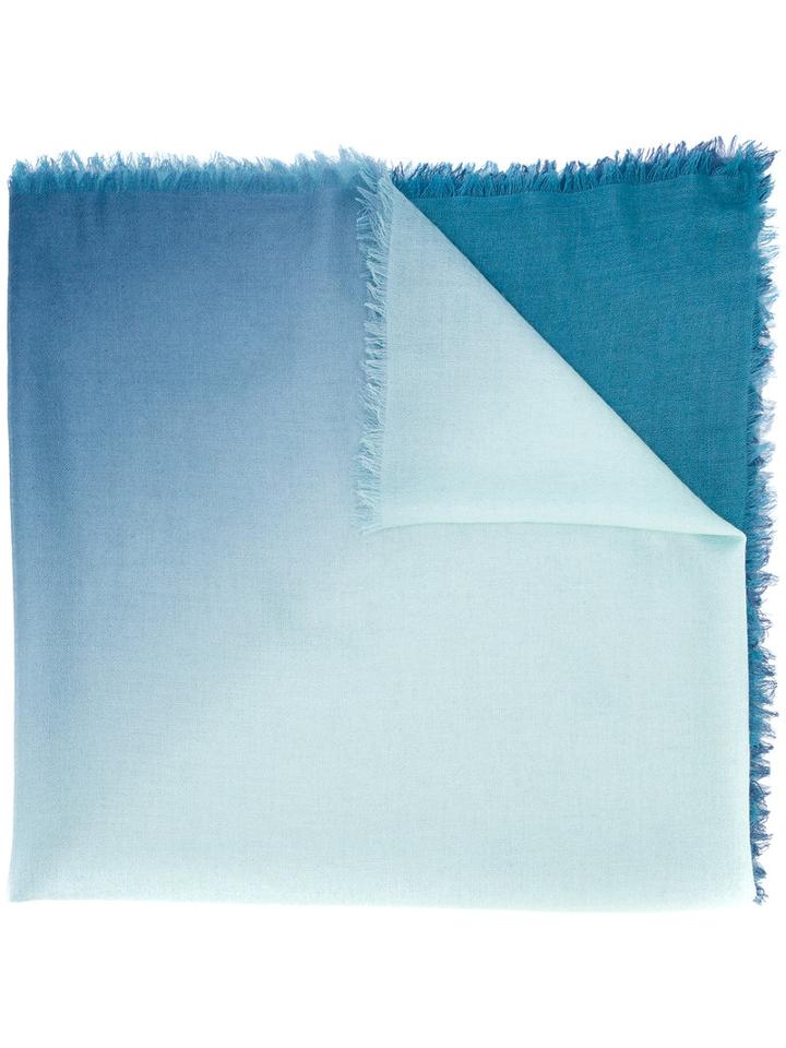 Paul Smith - Ombré Scarf - Women - Silk/cashmere - One Size, Blue, Silk/cashmere