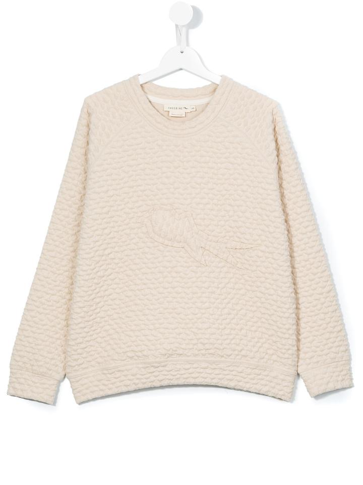 Andorine Teen Swallow Patch Sweatshirt, Boy's, Size: 14 Yrs, Nude/neutrals