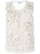 Brunello Cucinelli Petal Effect Sleeveless Top