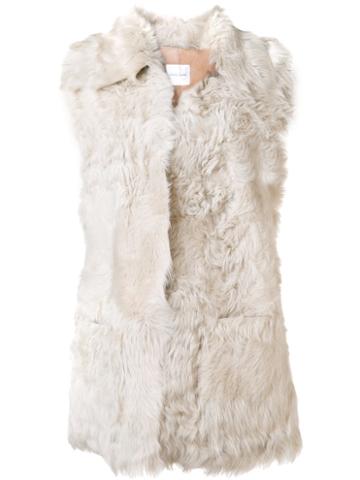 Anine Bing Lamb Fur Gilet, Women's, Size: Xs, Nude/neutrals, Lambs Wool
