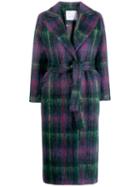 Giada Benincasa Plaid Print Coat - Blue