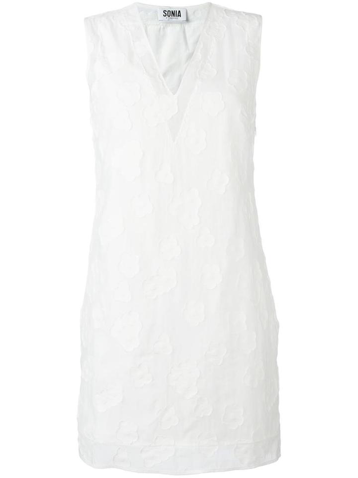 Sonia By Sonia Rykiel Sheer Detailing Shift Dress, Women's, Size: 36, White, Cotton/polyamide