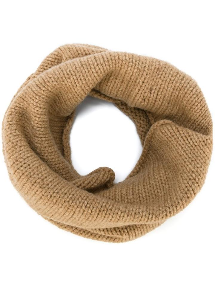 Roberto Collina Wrapped Scarf, Men's, Nude/neutrals, Nylon/camel Hair/merino