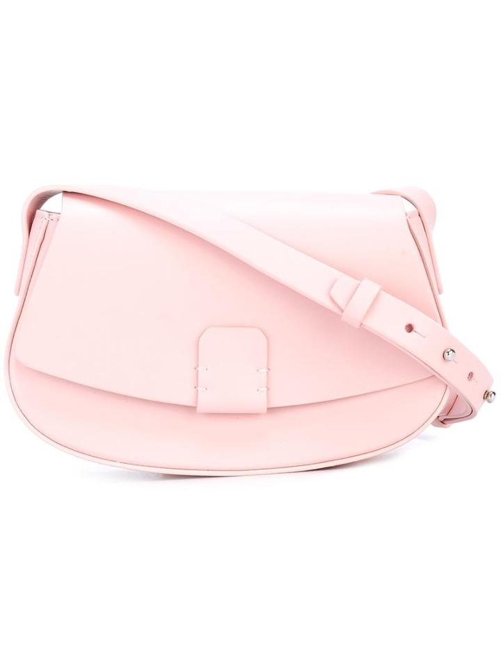 Nico Giani Button Cross Body Bag, Pink/purple, Calf Leather