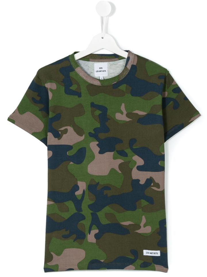 Les (art)ists Kids Teen Kanye Camouflage T-shirt - Green