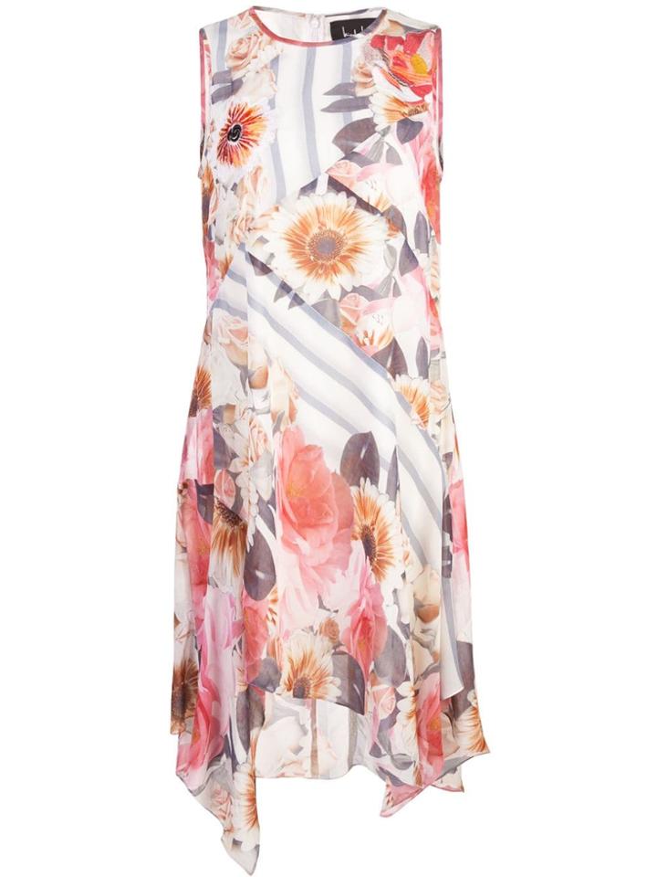 Nicole Miller Striped Floral Dress - Multicolour
