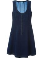 Prada Vintage Flared Short Dress, Women's, Size: 40, Blue