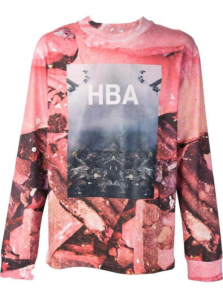 Hood By Air Logo Print T-shirt, Men's, Size: S, Red, Cotton