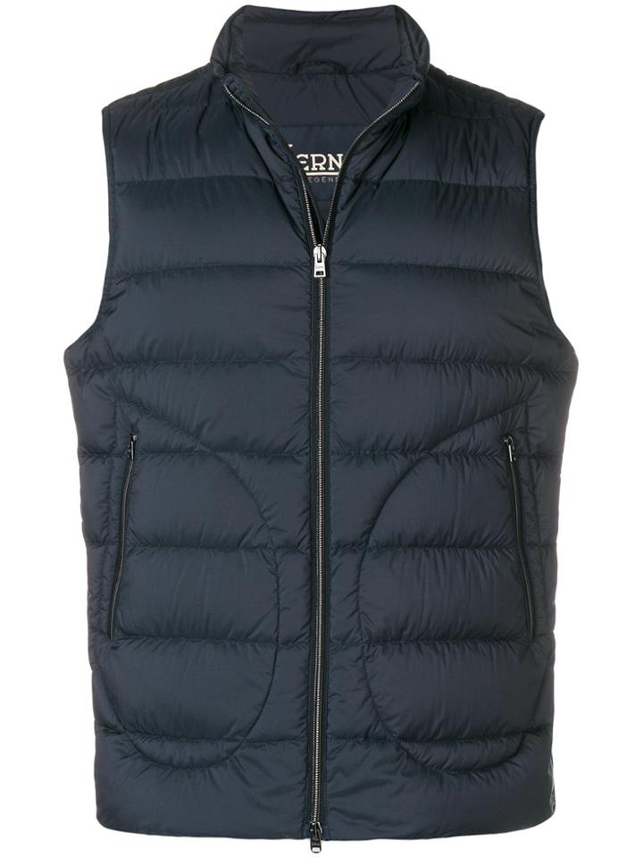 Herno Legend Zipped Gilet - Blue