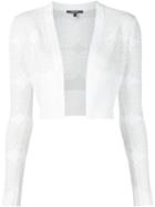 Derek Lam Cropped Cardigan, Women's, Size: M, White, Polyamide/spandex/elastane