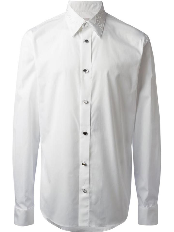 Alexander Mcqueen Embroidered Collar Shirt