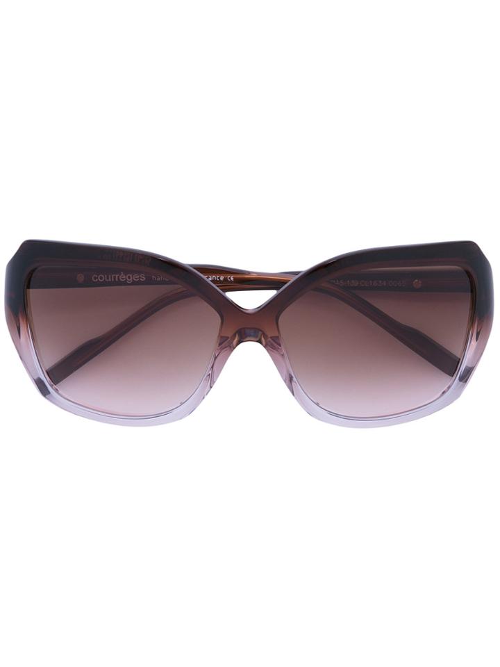 Courrèges Square Sunglasses - Brown