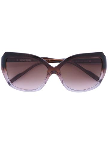Courrèges Square Sunglasses - Brown