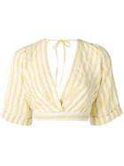 Sundress V-neck Crop Top - Yellow
