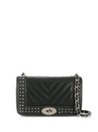 Marc Ellis Kaias Studded Chevron Shoulder Bag - Black
