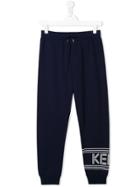 Kenzo Kids Logo Drawstring Track Trousers - Blue