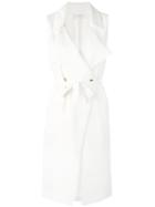 Versace Collection - Sleeevless Double Breasted Dress - Women - Polyester - 40, White, Polyester
