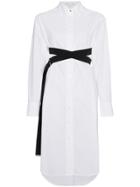 Proenza Schouler Pswl Long Sleeve Collared Shirt Dress - White