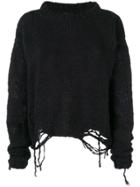 Thom Krom Destroyed Knit Jumper - Black
