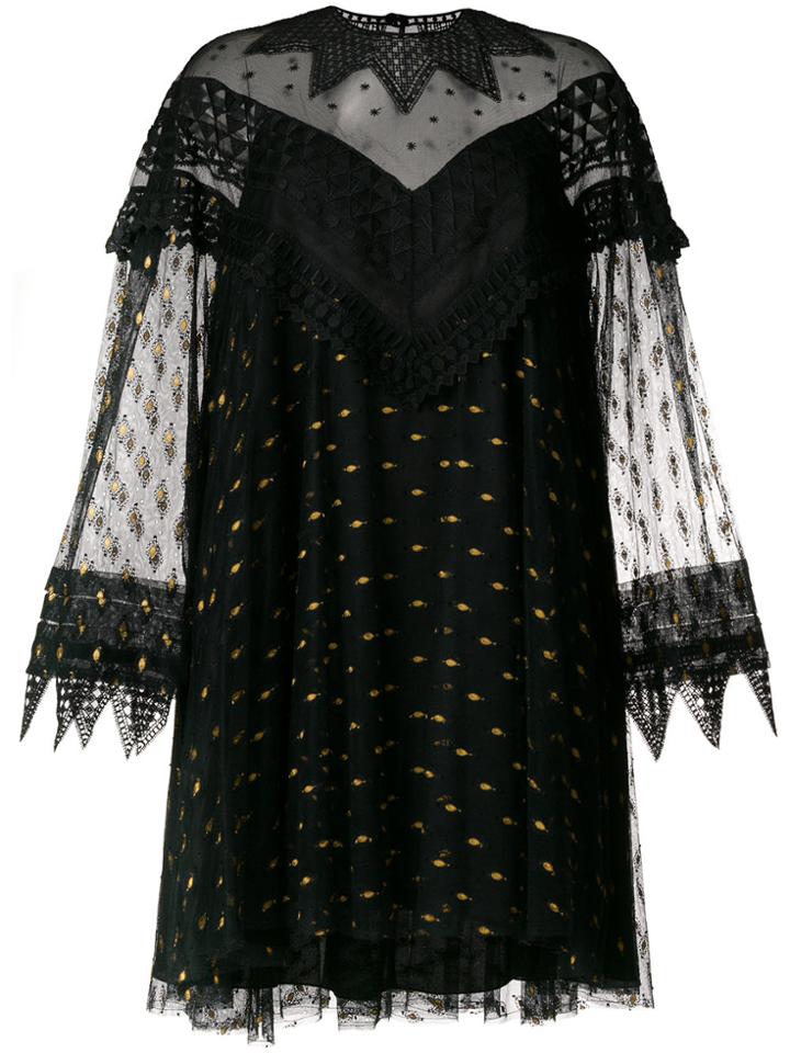 Philosophy Di Lorenzo Serafini Lace Gold Fleck Dress - Black