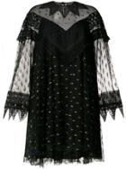 Philosophy Di Lorenzo Serafini Lace Gold Fleck Dress - Black