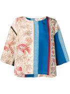 Pierre-louis Mascia Floral Scene Drape T-shirt - Neutrals