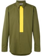 Givenchy - Contrast Band Shirt - Men - Cotton - 40, Green, Cotton