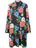 Nina Ricci Floral Brocade Coat - Black