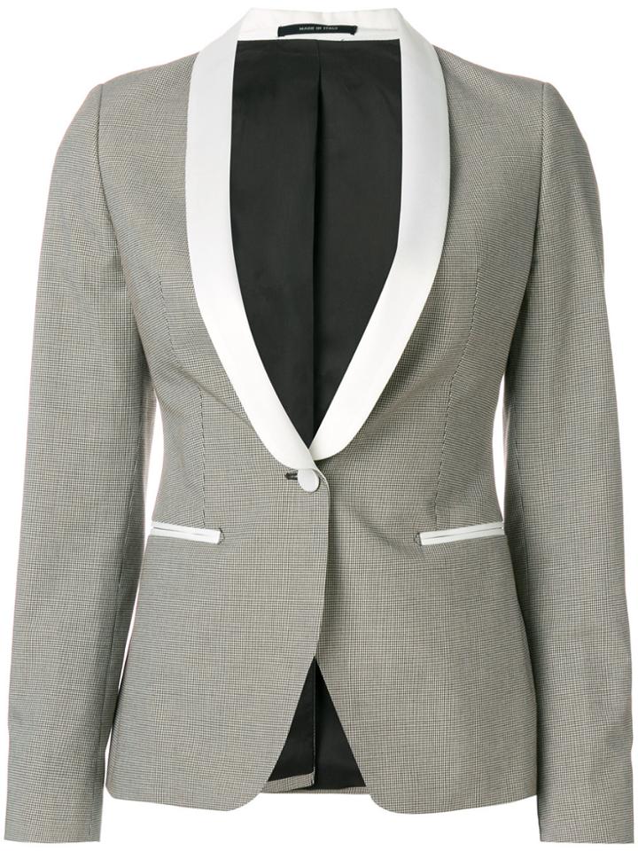 Tagliatore Fitted Tuxedo Blazer - Nude & Neutrals