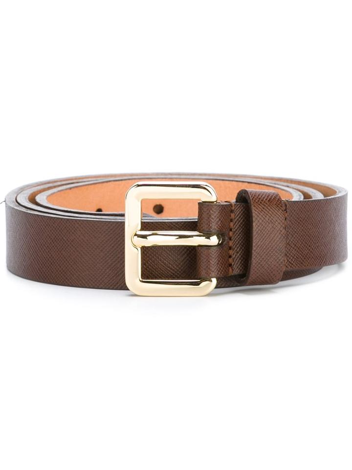 Lardini Gold-tone Buckle Belt, Men's, Size: 100, Brown, Leather/brass