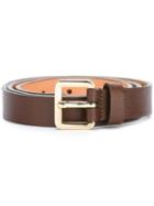 Lardini Gold-tone Buckle Belt, Men's, Size: 100, Brown, Leather/brass