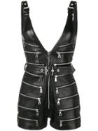 Manokhi Moto Zip Playsuit - Black