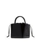 Trademark Black Dorthea Leather Box Bag