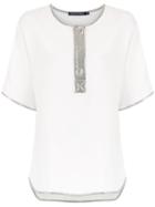Reinaldo Lourenço Contrast Trim Henley T-shirt - White