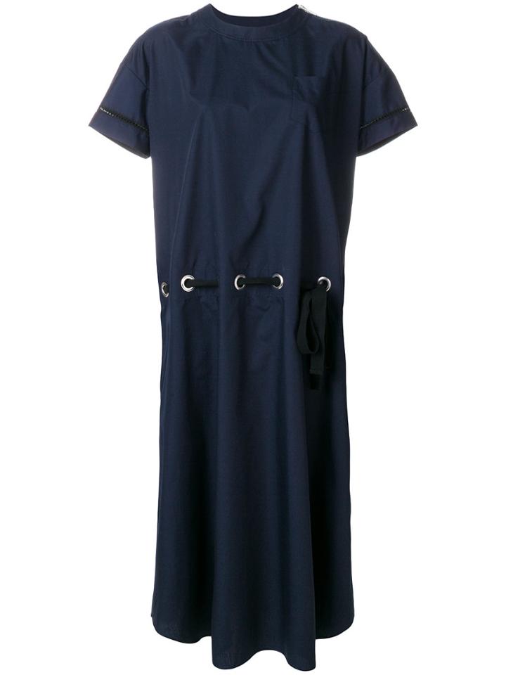 Sacai Drawstring Waist Dress - Blue