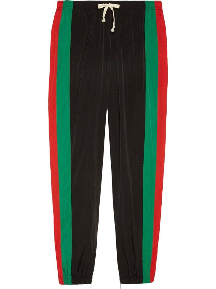 Gucci Loose Waterproof Nylon Jogging Pant - Black