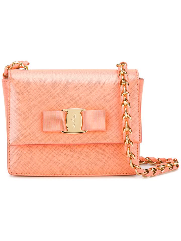 Salvatore Ferragamo Ginny Crossbody Bag, Women's, Pink/purple, Cotton