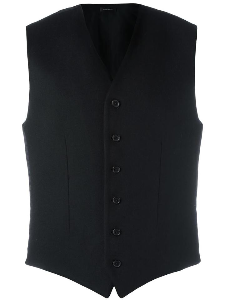 Jil Sander 'liberty' Waistcoat, Men's, Size: 50, Black, Cupro/virgin Wool/cashmere