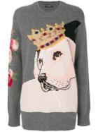 Dolce & Gabbana Royalty Dog Knitted Pullover - Grey