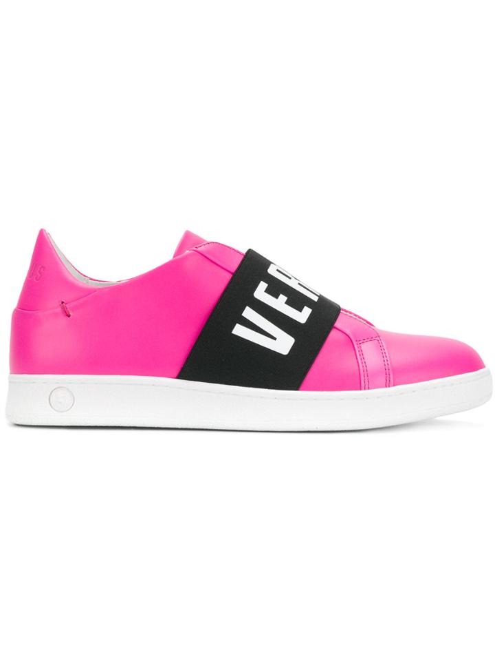 Versus Pull-on Logo Sneakers - Pink & Purple