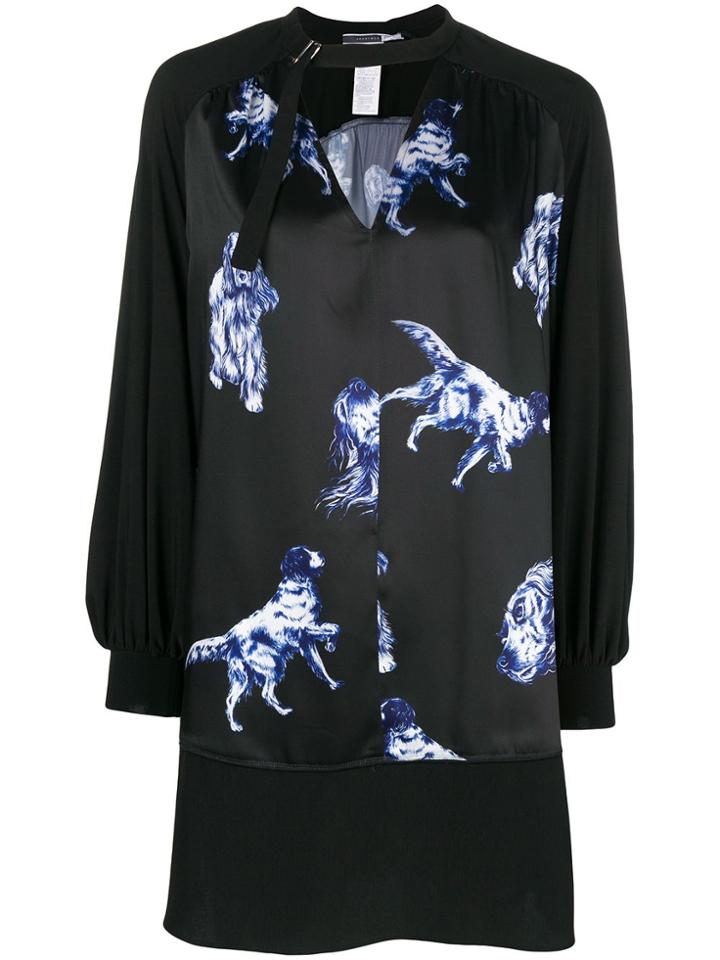Sport Max Code Dog Print Dress - Black