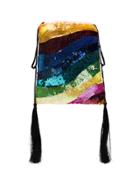 Attico Sequin Tassel Rainbow Bracelet Bag - Multicolour