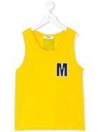 Msgm Kids - Chest Logo Tank Top - Kids - Cotton - 4 Yrs, Yellow/orange
