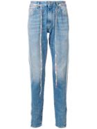 Represent Contrast Side Panel Slim Fit Jeans - Blue