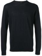 Roberto Collina Plain Sweatshirt, Men's, Size: 48, Blue, Cotton
