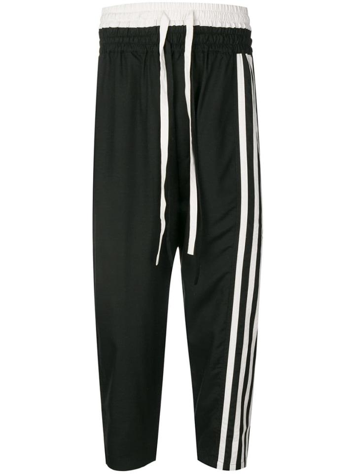 Nahmias Silk Cropped Track Pants - Black