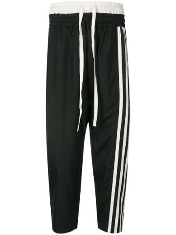 Nahmias Silk Cropped Track Pants - Black